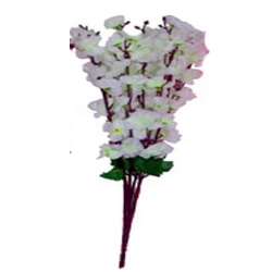 White Color - Plastic Artificial Flower - Artificial Cherry Blossom - Flower Bouch - Flower Stick - Made of Plastic - Size (2 FT)