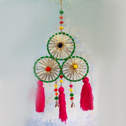 Decorative Jhumar - 24 Inch - Made of Woolen & Pom-Pom