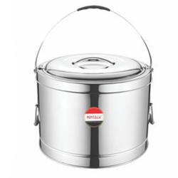Mintage Silver Orbit Hot Pot -10 LTR - Made of Stainless Steel (Upper & Side Handel Available)