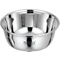 Vinod Plain Bowl - 6 Inch (Set of 6) - Made of Stainless Steel with Mirror Finish