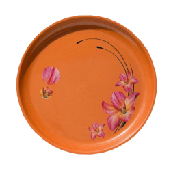 12 Inch Second Quality - Dinner Plates - Made Of Food-Grade Regular Plastic Material - Round Shape - Printed Plate