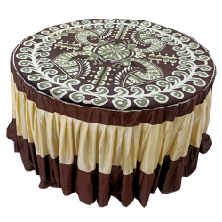 Round Table Cover - 4 FT X 4 FT - Made of Bright Lycra & Top Shannel Fabric Cloth