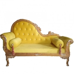 Yellow Color - Heavy Premium Metal Jaipur Couches - Sofa - Wedding Sofa - Wedding Couches - Made of High Quality Metal & Wooden