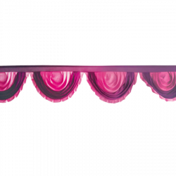 24 FT - Designer Zalar - Scallop Zalar - Kantha - Jhalar - Made Of Lycra - Purple & Pink Color
