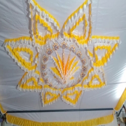 Designer Mandap Ceiling -  Made Of Taiwan & Bright  Lycra Cloth