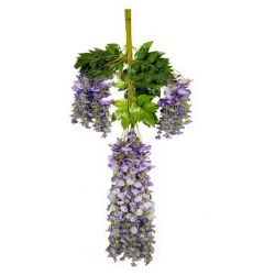 Height - 42 Inch - Hydrengea Wisteriya - Latkan - Flower Decoration - Artificial Latkan - Plastic Latkan - AF - 231 - Multi Color - 1 Packet ( 12 Pieces )
