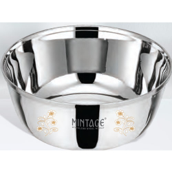 5.5 Inch - Bowl Matrix - Laser Bowl - Mirror Finish - Made Of Stainless Steel - Set Of 6