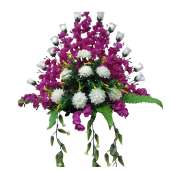 Artificial Flower Bouquet - 1.5 FT X 1.5 FT - Made of Plastic