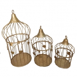 Decorative Hanging Cage ( Pinjra ) - Set of 3 - Made of Iron