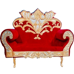 Brown Color - Regular - Couches - Sofa - Wedding Sofa - Maharaja Sofa - Wedding Couches - Made Of Wooden & Metal
