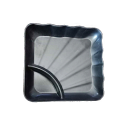 6 Inch - Chat Plate - Made Of Food-Grade Melamine Quality - Black Color