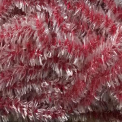 Double Color Plain Fur - Made Of Cotton - Red & White Color