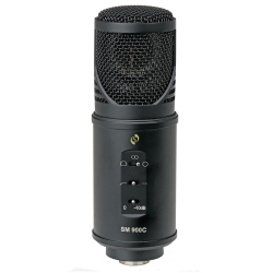 Studiomaster - SM 900C Microphone - 3-pin XLR output connector - Black Color