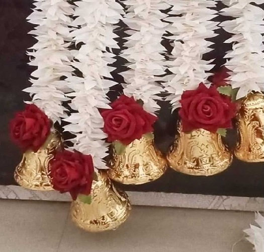 Buy 5 FT Artificial Paper Ladi Toran Flower Ladi White Color