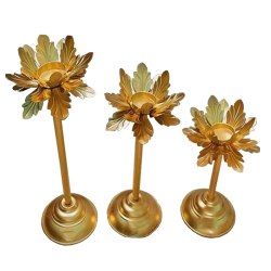 Lotus Flower Stand - Set of 3 - Made of Metal