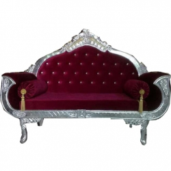 Maroon Color - Metal Couches - Sofa - Wedding Sofa - Wedding Couches - Made of Metal & Wooden