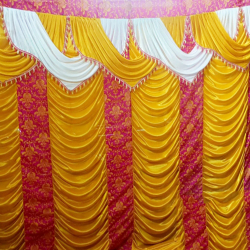 10.5 FT X 15 FT - Designer Curtain - Parda - Stage Parda - Wedding Curtain - Mandap Parda - Back Ground Curtain - Side Curtain - Made Of Kniting Cloth - Multi Color