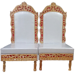 Vidhi Mandap chair 1pair (2 Chairs)  - Made of Wood with Metal