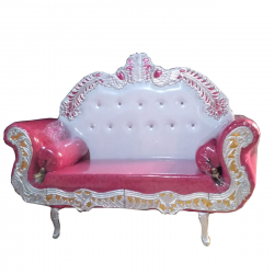 White & Pink - Regular - Couches - Sofa -Wedding Sofa - Wedding Couches - Made of Wooden & Metal