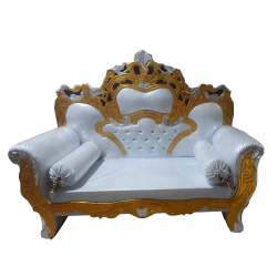 White & Golden - Metal Couches - Sofa - Wedding Sofa - Wedding Couches - Made of Metal & Wooden
