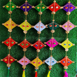 Decorative Woolen  Kites - 5 FT X 9 Inch - Multi Color