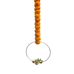 Artificial Marigold Flower line - 40 Inch - Made Of Plastic