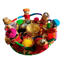 Rajasthani Puppet Diya - 5.5 Inch -Made Of Cloth