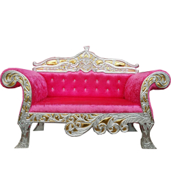 Pink & Silver  Color - Metal  Couches - Sofa - Wedding Sofa - Wedding Couches - Made of Metal & Wooden