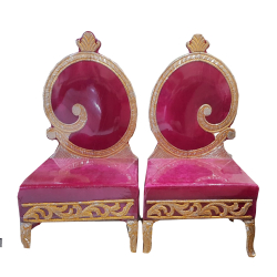 Vidhi Mandap chair 1pair (2 Chairs)  - Made of Wood with Metal