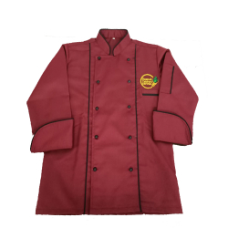 Chef Coat - Full Sleeves - Made Of Premium Quality Cotton - Piping Trim & Buttons.(Available Size 30, 40 , 42)