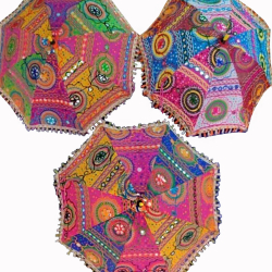 Decorative Fancy Umbrella - 24 Inch - Multi color