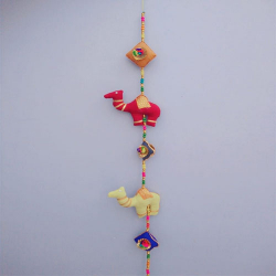 Jhumar Camal Line Hanging Ladi -15 Inch - Multi Color