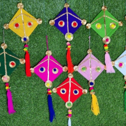 10 Inch X 18 Inch - Woolen Kite - Decorative Kite - Hanging Kite - Multi Color