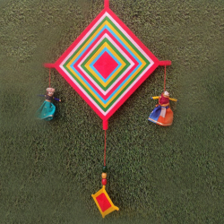 Puppet's Kite Wall Hanging - 15 Inch X 25 Inch - Made of Cotton
