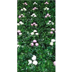 Artificial Flowers Pannel - 4 FT X 8 FT - Made Of Back Material Fome Cloth