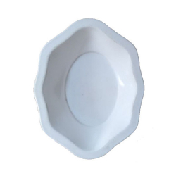 5 Inch Chat Plate - Snack Plate - Appetizer Plate - Dahi Bhalla Plate - Made of Food-Grade Virgin Plastic - Lehar Oval Chat - White Color