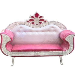 White & Pink - Metal Couches - Sofa - Wedding Sofa - Wedding Couches - Made of Metal & Wooden