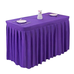 2.5 FT X 2.5 FT - Rectangular Table Cover  - Made Of Brite Lycra - Purple Color