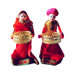5 Inch - Rajasthani Decorative Dolls Statue - Decorative Dolls - Multi Color