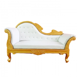 Regular - Couches - Sofa - Wedding Sofa - Maharaja Sofa - Wedding Couches - Made of Mango Wood Jarman Goldan finish - White Color