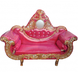 Pink  Color - Regular - Couches - Sofa - Wedding Sofa - Maharaja Sofa - Wedding Couches - Made Of Wooden & Metal