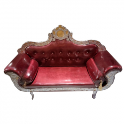 red color - Regular - Couches - Sofa - Wedding Sofa - Maharaja rSofa - Wedding Couches - Made Of Wooden & Metal