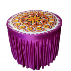 4 FT X 4 FT - Round Table Cover - Made of Lycra Cloth - Pink Color