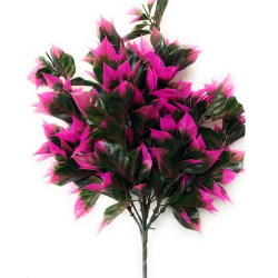 45 CM x 35 CM x 35 CM - Green Leaf Bunch - 9 Stick - Made of Plastic - Pink Color.