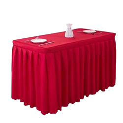 Rectangular Table Cover Frill - 2.5 FT X 2.5 FT - Made Of Brite Lycra Cloth