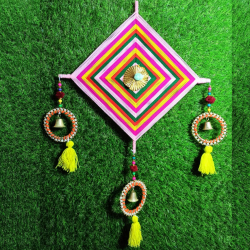 Wall Hanging Kite Jhumar - 15 Inch  - Multi color