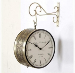 Double Side Wall Clock - 6 Inch - Made of Metal