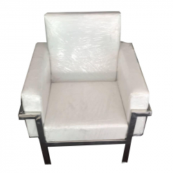 White Color -  VIP Sofa Chair - Wedding Steel Sofa - Made of Stainless Steel