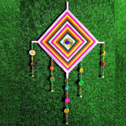 Wall Hanging Kite Jhumar - 15 Inch - Multi color
