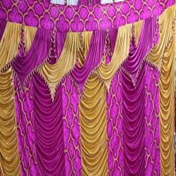 Designer Curtain - 10.5 FT X 15 FT - Made of Crush Cloth